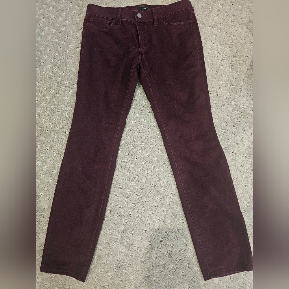 Ann Taylor Velour Jeans, Size 6P, Gently Used, Maroon